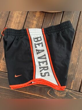Nike Women’s Small Oregon State Black, Orange & White 'Beavers' Athletic Shorts